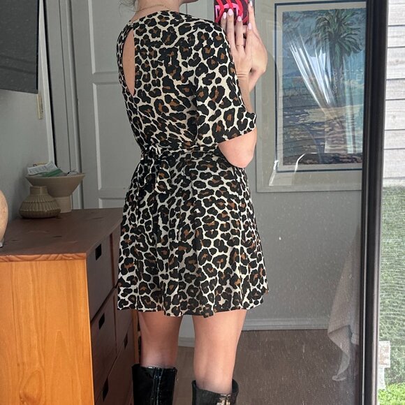 Show Me Your Mumu Tallara Low Cut Animal Print Cheetah Romper Dress - S - Picture 2 of 6